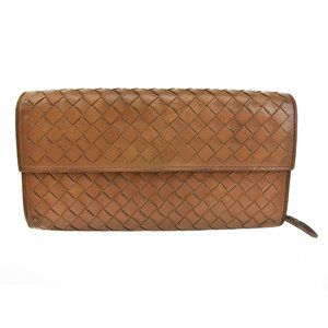 BOTTEGA VENETA Brown Intrecciato Leather Wallet